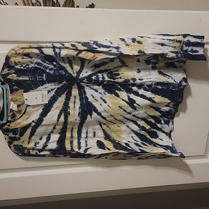 Retreat tie die print long sleeve t-shirt size large  nwt